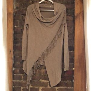 Fringe Sweater in Taupe